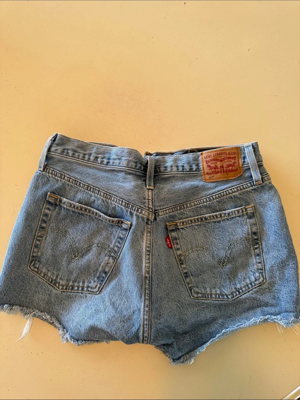 Distressed Blue Denim Women’s Shorts